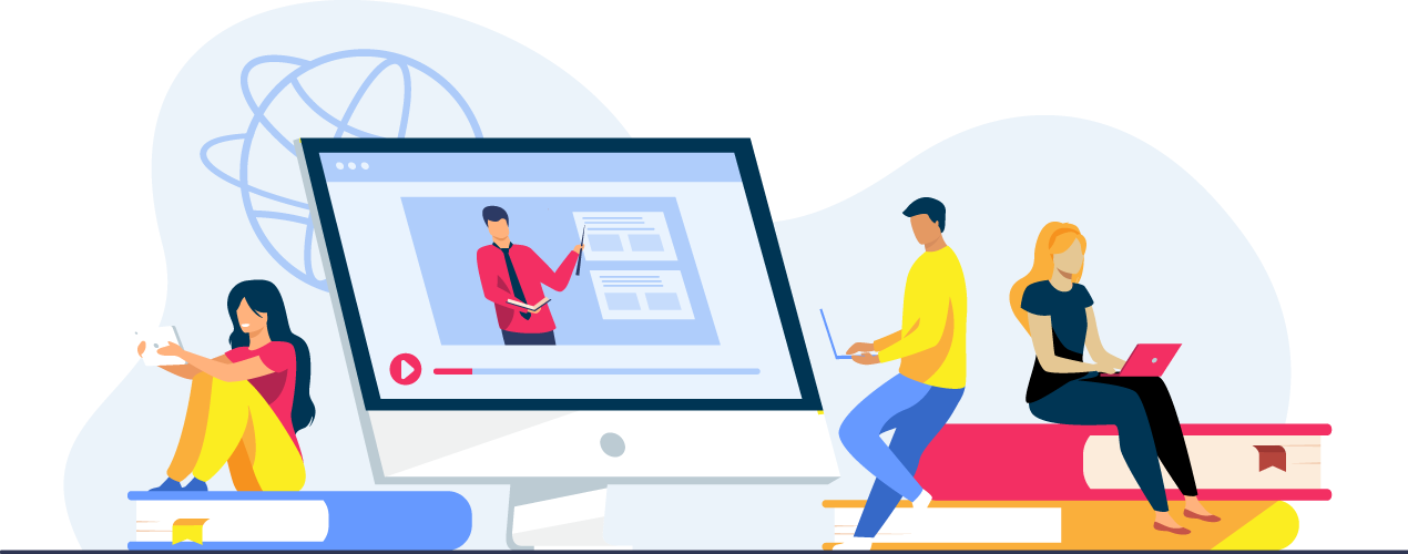 Ilustración de estudiantes